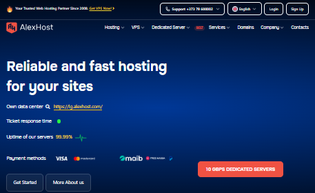AlexHost摩尔多瓦VPS测评:年付11.88欧抗投诉VPS,真能解锁流媒体+外贸?