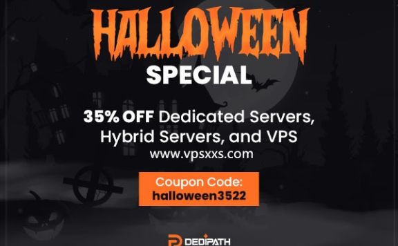 DediPath万圣节美国VPS混合服务器六五折：2.27美元/月，独服39美元/月，支持支付宝
