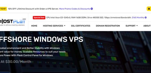 HostPlay离岸抗投诉VPS优惠15%：17美元/月起，荷兰/瑞典/保加利亚/俄罗斯机房