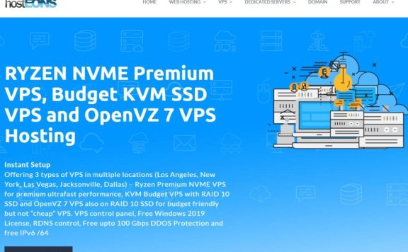 Hosteons:5周年庆,VPS一律双倍流量,美国VPS主机等5个机房,自带100G高防,低至$16/年