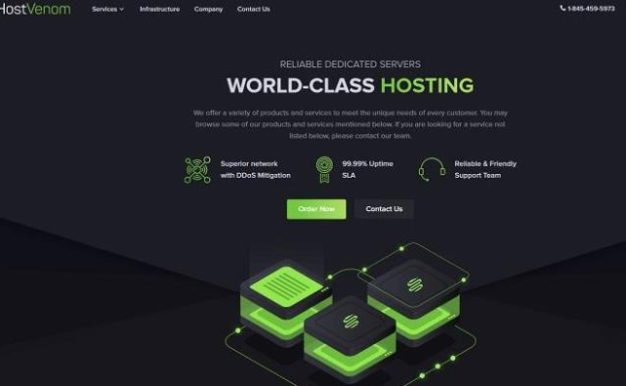 HostVenom美国芝加哥独立服务器：E-1230v2/32G内存/500GB SSD/100TB流量/1Gbps带宽/50美元/月，30Gbps DDOS防御