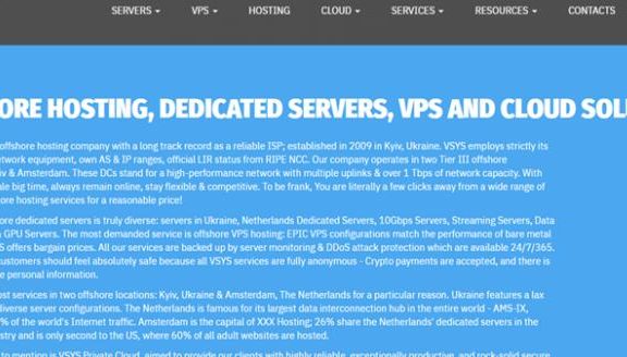 VSYS.host乌克兰抗投诉独立服务器优惠30%，SSD大硬盘服务器优惠45%，69美元/月起