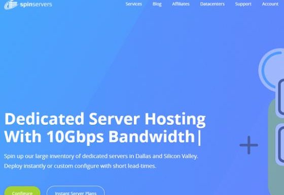 Spinservers美国达拉斯独服：2*E5-2630Lv3/256G内存/3.2TB SSD/30T流量/10Gbps带宽/99美元/月，支持支付宝/微信支付/Paypal
