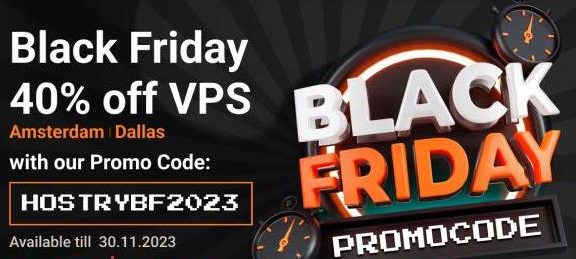 Hostry黑五：美国达拉斯/荷兰阿姆斯特丹VPS六折：3.6美元/月起，无限流量，KVM虚拟化