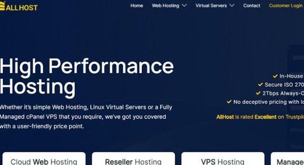 AllHost英国AMD VPS送三倍硬盘：1核1G/60GB NVMe/5TB流量/2Gbps/1个IPv4+v6/3.83英镑/月