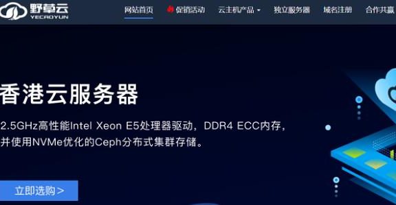 野草云2024年劳动节促销活动：香港Intel常规VPS 88元/年，香港AMD高性能VPS 104元/年
