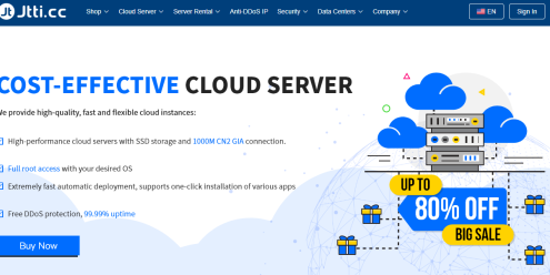 Jtti：海外云服务器促销/ 50G大硬盘/CN2精品网，年付$24.62起，可选香港cn2/美国cn2 /新加坡cn2/日本优化