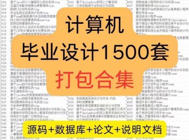 1900套计算机专业毕设项目代码源码文件毕业设计答辩ppt资料合集