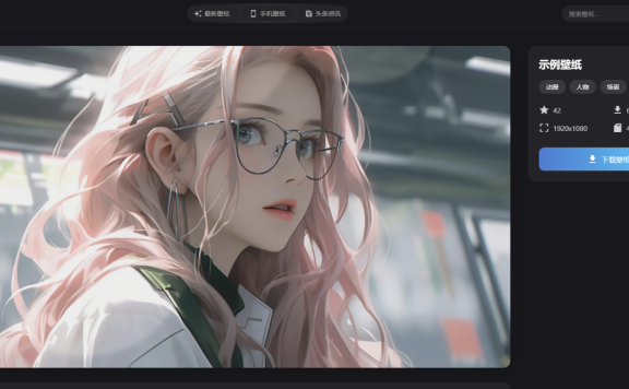 vue3开发的壁纸网站模板，纯JavaScript开发，完整源代码