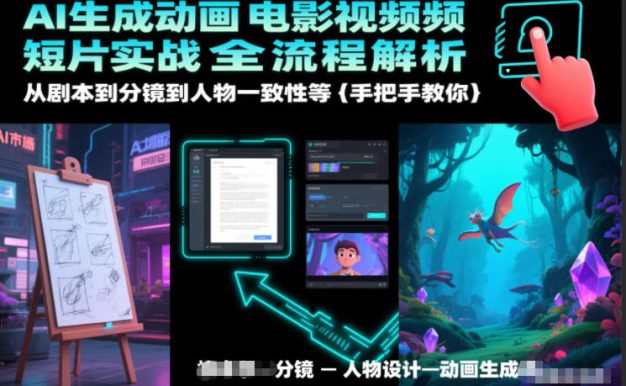AI生成动画电影视频短片实战全流程解析，从剧本到分镜到人物一致性等手把手教你